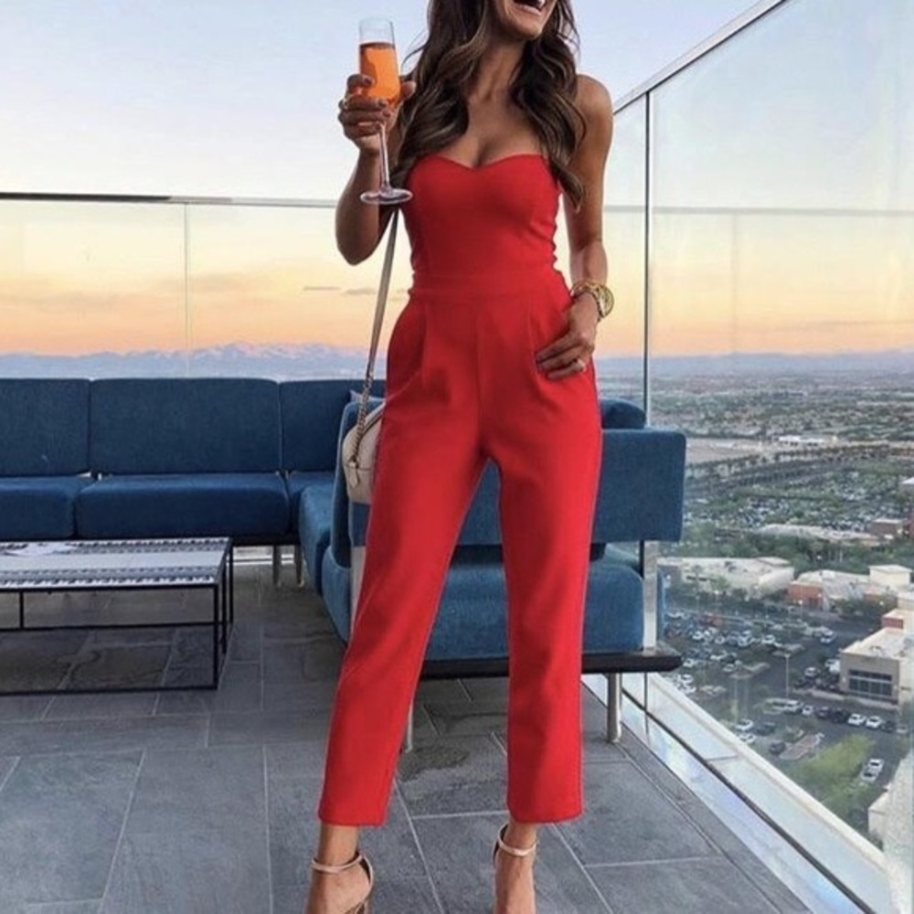Express Jumpsuit Red NWT 0